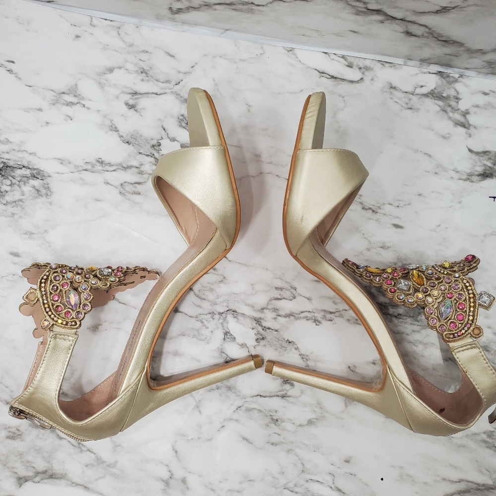 Bella Luna Rhinestone Heels - Picture 6 of 11